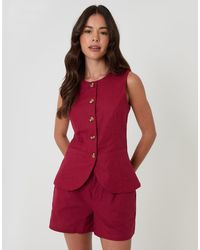Threadbare - Linen Blend Longline Waistcoat - Lyst
