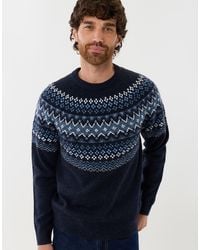 Threadbare - Geometric Fairisle Knitted Christmas Jumper - Lyst