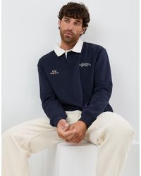 Threadbare - Relaxed Fit Divine Graphic Print Rugby Polo - Lyst