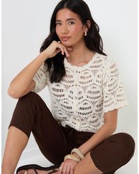 Threadbare - Crochet Button Up Top - Lyst