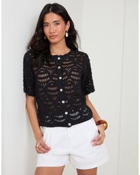 Threadbare - Crochet Button Up Top - Lyst