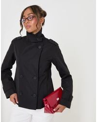 Threadbare - The Relaxed Funnel Neck Short Trench Coat - Lyst