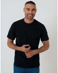 Threadbare - Textured Stretch Cotton Crew Neck T-Shirt - Lyst