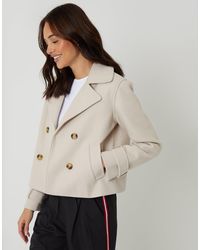 Threadbare - Faux Wool Cropped Trench Coat - Lyst