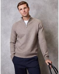Threadbare - Raglan Rib Quarter Zip Knitted Jumper - Lyst