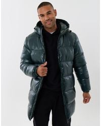 Threadbare - Longline Showerproof Hooded Puffer Coat - Lyst