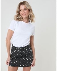 Threadbare - Co-Ord A-Line Denim Mini Skirt - Lyst