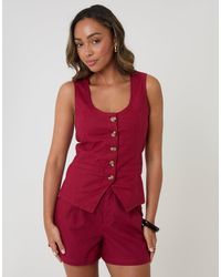 Threadbare - Linen Blend Scoop Neck Waistcoat - Lyst