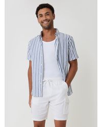 Threadbare - Linen Blend Cargo Shorts - Lyst