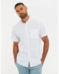 Threadbare - Short Sleeve Linen Blend Shirt - Lyst