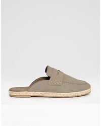 Threadbare - Faux Suede Penny Loafer Sandals - Lyst