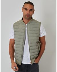 Threadbare - Quilted Hybrid Gilet - Lyst