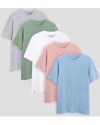 Threadbare - 5 Pack Assorted Cotton Crew Neck T-Shirts - Lyst
