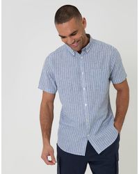 Threadbare - Linen Cotton Blend Short Sleeve Shirt - Lyst