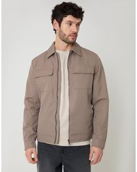 Threadbare - Showerproof Lightweight Zip Up Jacket With Collar - Lyst