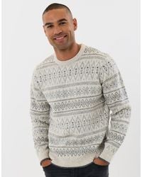 Threadbare - Snowflake Fairisle Christmas Jumper - Lyst