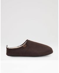 Threadbare - Corduroy Faux Fur Lined Mule Slippers - Lyst