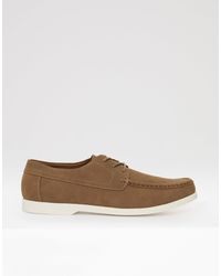 Threadbare - Faux Suede Boat Shoes - Lyst