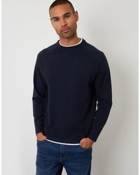 Threadbare - Mock Tee Textured Knit Crew Neck Jumper - Lyst