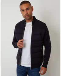 Threadbare - Quilted Zip Up Knitted Jacket - Lyst