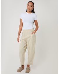 Threadbare - Linen Blend Pocket Detail Barrel Leg Trousers - Lyst
