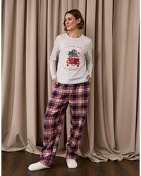 Threadbare - Cotton Driving Home For Christmas Pyjama Set - Lyst