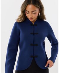 Threadbare - Curved Hem Mandarin Style Cardigan - Lyst