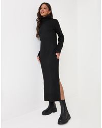 Threadbare - Petite Turtle Neck Maxi Jumper Dress - Lyst