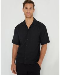 Threadbare - Relaxed Fit Linen Blend Revere Collar Short Sleeve Shirt - Lyst