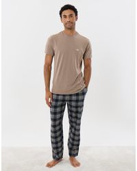 Threadbare - T-Shirt & Cotton Flannel Trousers Pyjama Set - Lyst