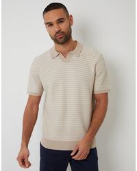 Threadbare - Textured Knit Trophy Neck Polo - Lyst