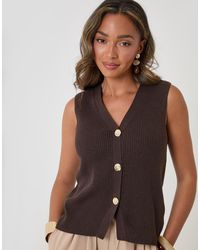 Threadbare - Ribbed Longline Waistcoat - Lyst