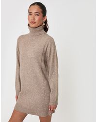 Threadbare - Wool Blend Roll Neck Mini Dress - Lyst