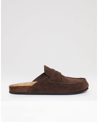 Threadbare - Faux Suede Penny Loafer Sandals - Lyst
