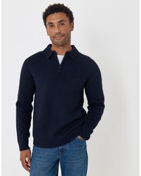 Threadbare - Faux Wool Quarter Zip Polo - Lyst