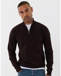 Threadbare - Funnel Neck Quarter Zip Knitted Jumper - Lyst