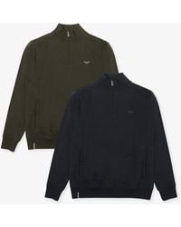 Threadbare - 2 Pack Quarter Zip Sweatshirts - Lyst