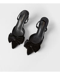 Threadbare - Velvet Bow Kitten Heels - Lyst
