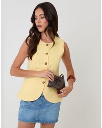 Threadbare - Linen Blend Longline Waistcoat - Lyst