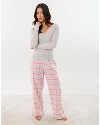 Threadbare - Petite Cotton V Neck Pyjama Set - Lyst