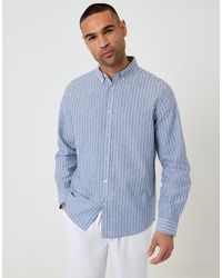 Threadbare - Linen Cotton Blend Long Sleeve Shirt - Lyst
