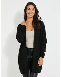 Threadbare - Petite Cable Knit Cardigan - Lyst