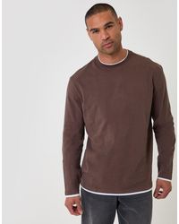 Threadbare - Relaxed Fit Mock Layer Long Sleeve T-Shirt - Lyst