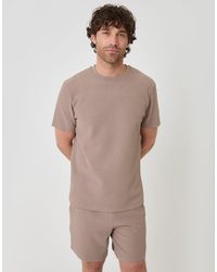 Threadbare - Textured Rib Cotton Crew Neck T-Shirt - Lyst