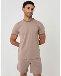 Threadbare - Contrast Binding Short Lounge Set - Lyst