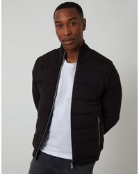 Threadbare - Quilted Zip Up Knitted Jacket - Lyst