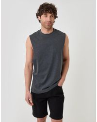 Threadbare - Relaxed Fit Cotton Crew Neck Vest - Lyst