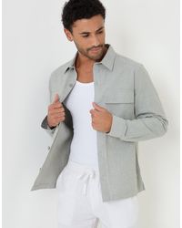 Threadbare - Linen Blend Lightweight Shacket - Lyst