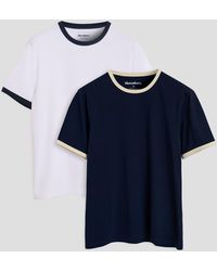 Threadbare - 2 Pack Cotton Ringer T-Shirts - Lyst