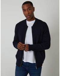 Threadbare - Bomber-Style Knitted Zip Through Cardigan - Lyst